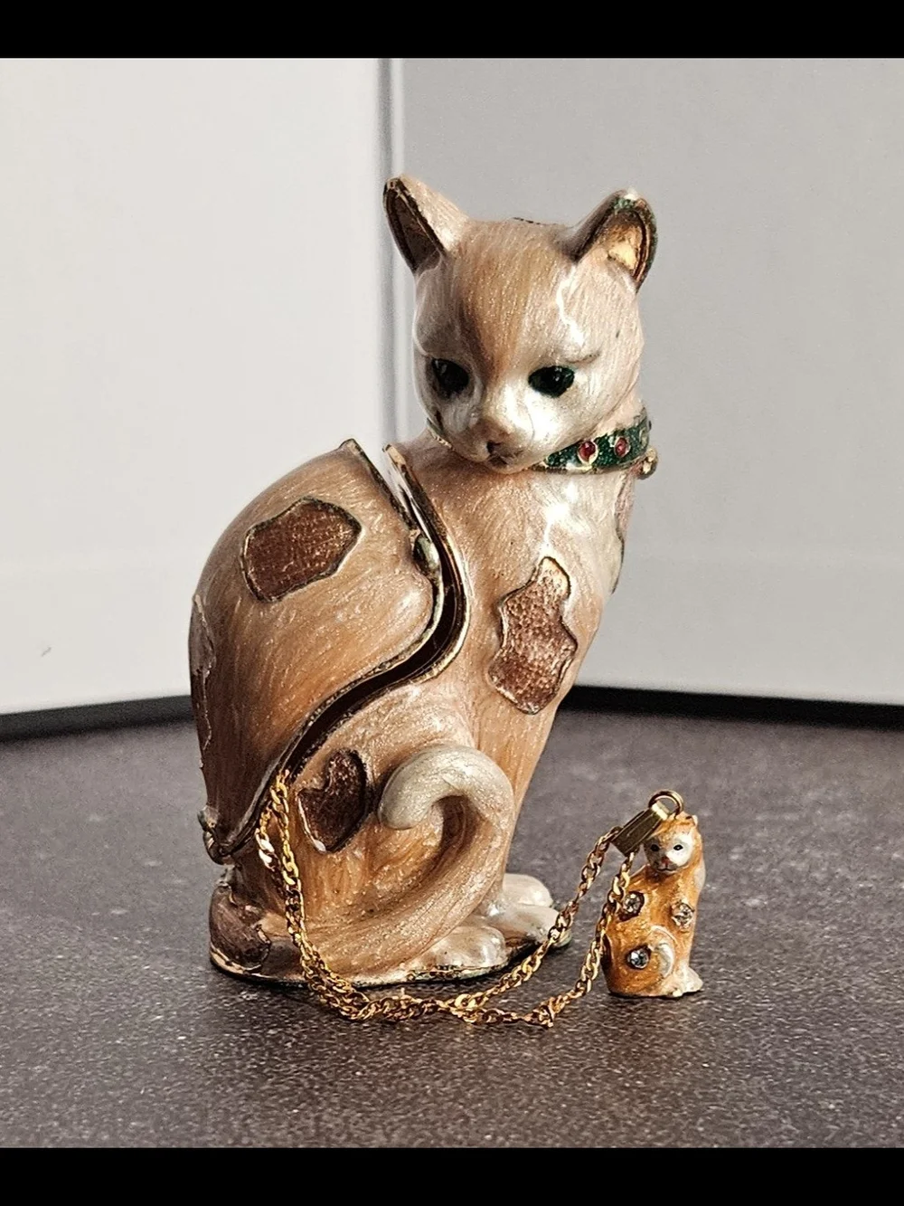 Kingspoint Designs Cat Trinket Box with Matching Necklace